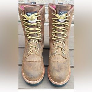 Men’s steel toe Georgia work boots like new size 10